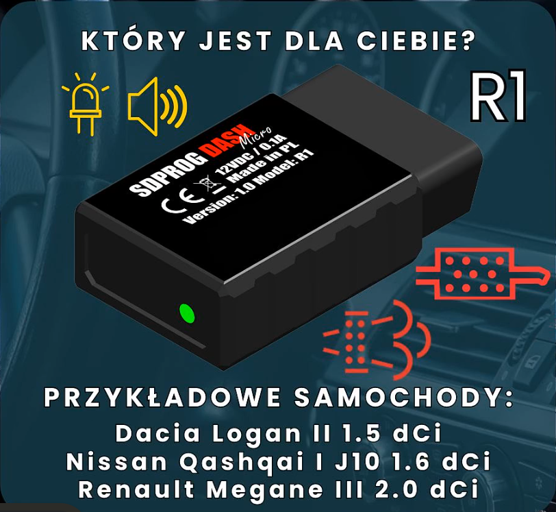 SDPROG DASH MICRO – monitor filtrów DPF / FAP / GPF