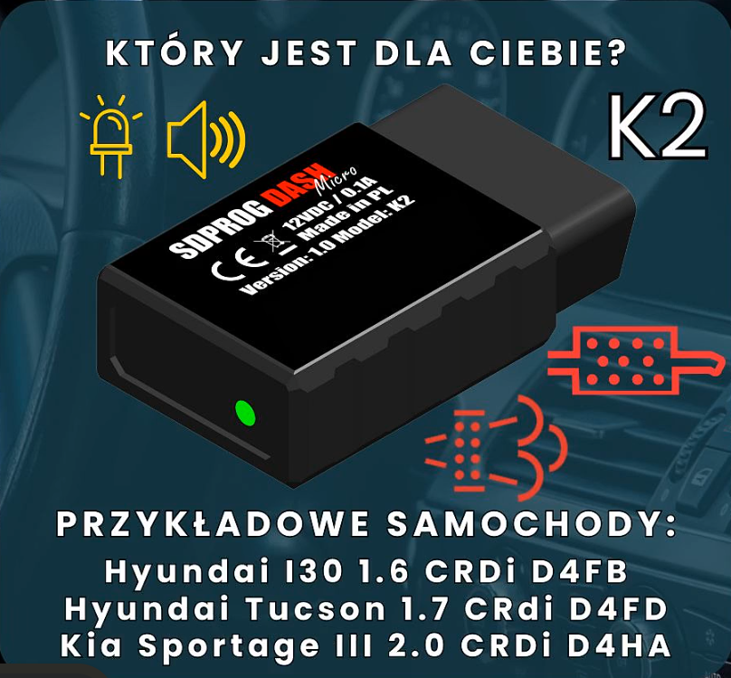 SDPROG DASH MICRO – monitor filtrów DPF / FAP / GPF