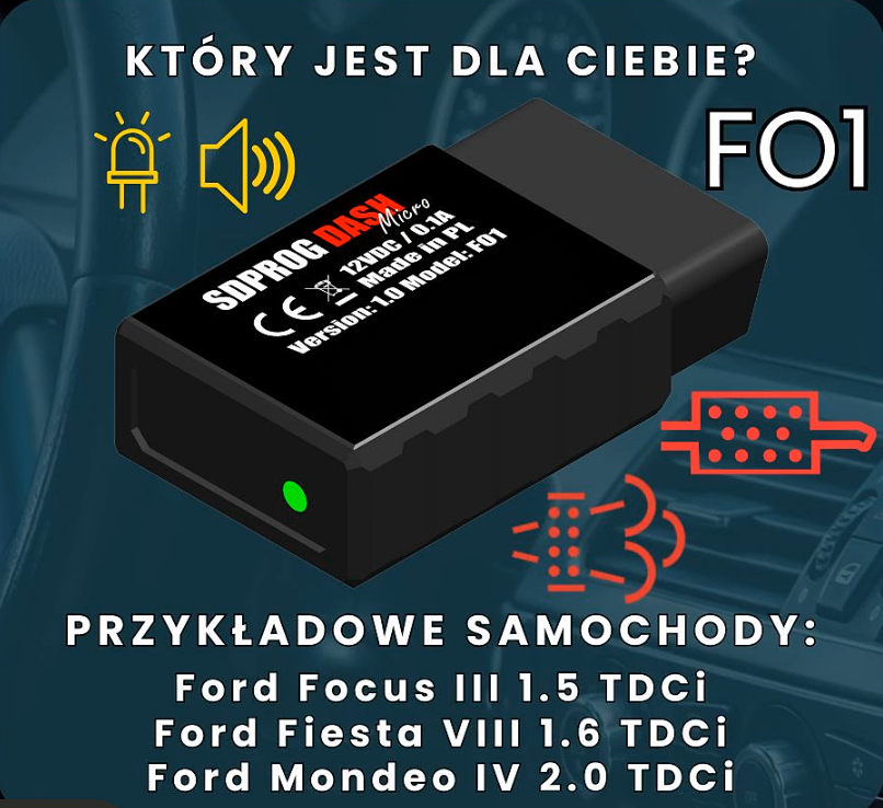 SDPROG DASH MICRO – monitor filtrów DPF / FAP / GPF