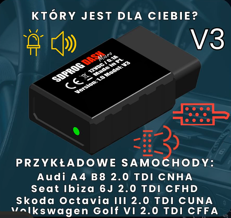 SDPROG DASH MICRO – monitor filtrów DPF / FAP / GPF