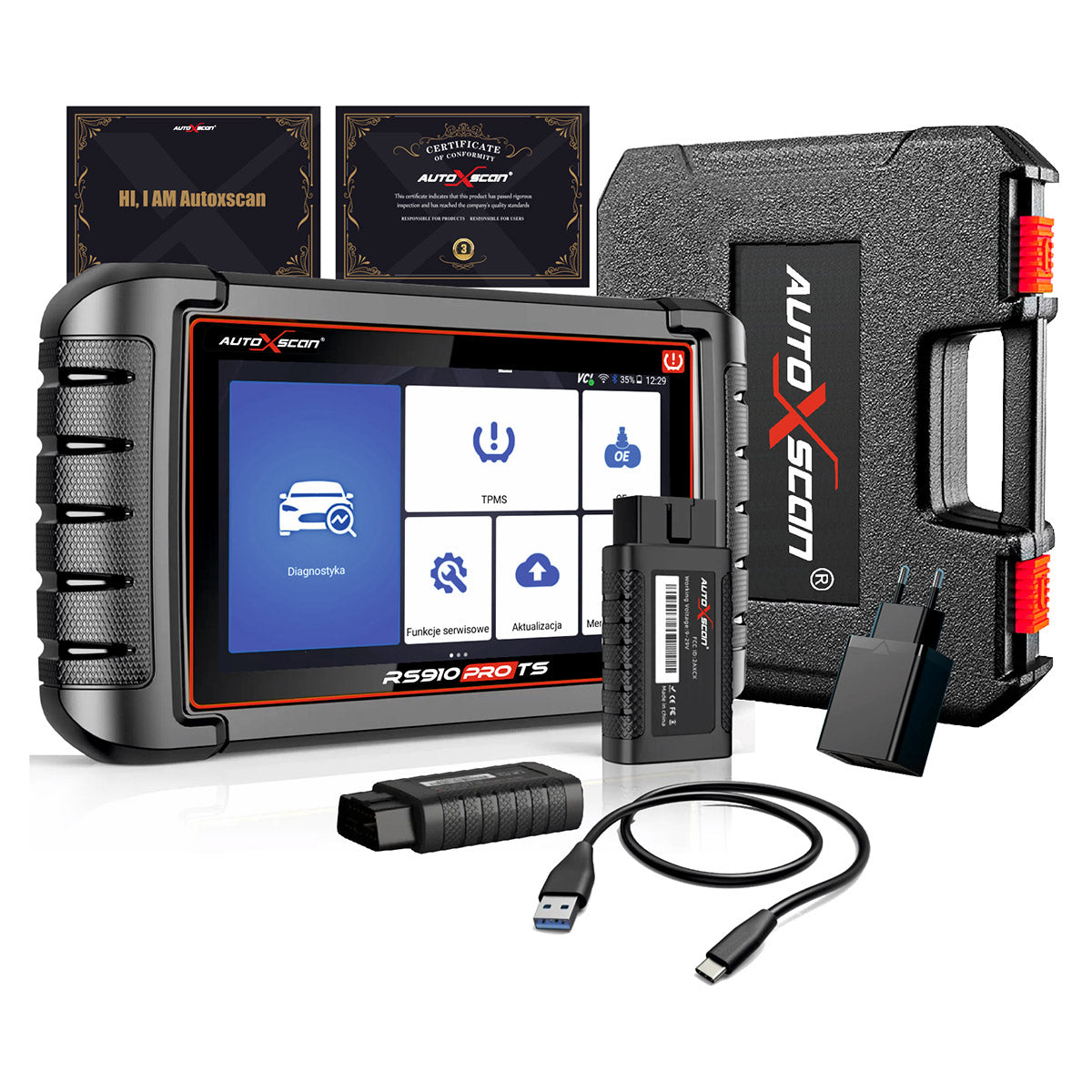AutoXscan RS 910 PRO TS - Tester Diagnostyczny