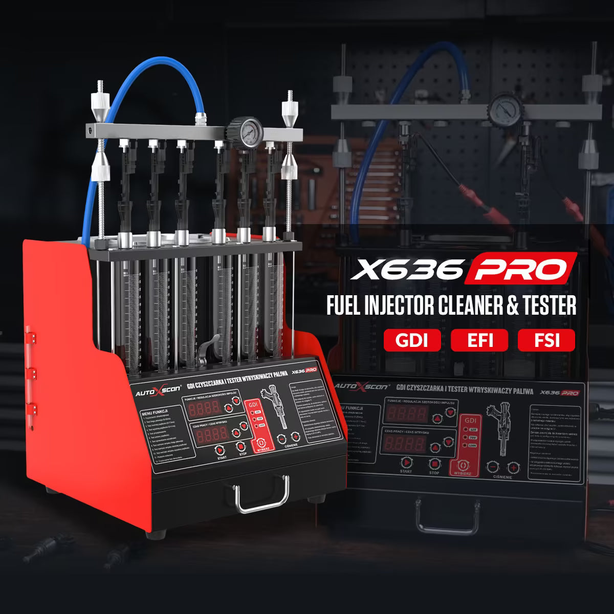 Tester do Czyszczenia Wtryskiwaczy GDI - X636 PRO